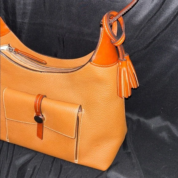 Dooney & Bourke Large Cambridge Brown‎ Pebbled Leather Hobo Shoulder NWOT $329 - Picture 2 of 11